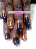 Red Cheetah Minx & Black Polish