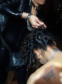 Doing my thing on stage at a hair show in Dallas.