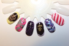 BAPE inspired nail art