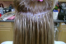 Hair Extensions individual cylinders / during