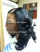 Sew-in weave using virgin hair supplied by Glam Suite