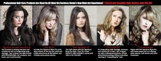 Revue's Bombshell Blowdry Menu!
graphics by Karla Martinez
photo by Derrick Yule 
Hair by Marty Serroque and Heidi Kruse of Revue Salon & Spa
Makeup by Rachel Lapata
Jewelry is Evil Pawn Jewelry by Faith Evangeline
models Grace Roney, Samantha Kate, and Tara Linard 