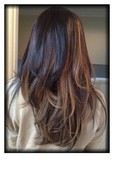 Long layered haircut . Color/ombré