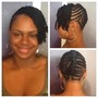 Crochet Braids with individuals in the front