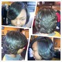 shampoo & style on relaxed hair