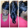 Up down PONYTAIL QUICK WEAVE