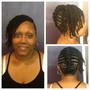 Crochet Braids with individuals in the front