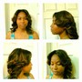 Shampoo,Tighten weave,blow dry and style