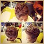 sleek ponytail/updo