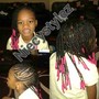 Kids knotless Braids w/curls or beads