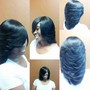 Relaxer/Sew in pieces between natural hair