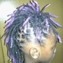 Shaved sides Loc Maintenance(Retwist)