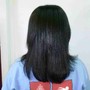 Silk press long Natural hair