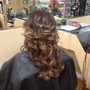 partial highlights and hair cut