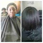 natural hair straightening