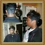 Sensitive scalp relaxer/Cut