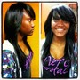 Half up half down sew in