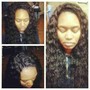 Half up half down sew in