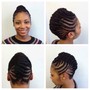 Crochet Braids with individuals in the front