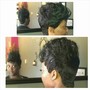 Short cut, relaxer and style