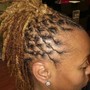 Shaved sides Loc Maintenance(Retwist)