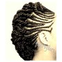 Natural hair braided/twisted