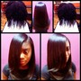 Shampoo and flat iron (natural hair)