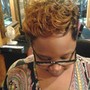 Microlinks Extensions, Bleach and Tone, Partial Foil Highlights, Women's Cut