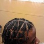 Knotless braids, Single Braids: Senegalise, kinky  and box braids