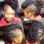 Natural hair braided/twisted