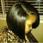 Relaxer (ends clipped, deep conditioning, style)