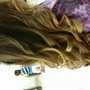 style, curling/flatiron style on clean dry hair