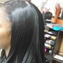 Shampoo & blow dry relaxed hair