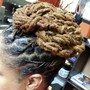 Bantu knots (no hair added)