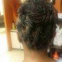 Bantu knots (no hair added)