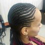 Plaits  (medium length hair)