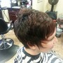 Women's haircut (blowdry style)