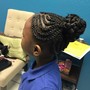 Womens cornrows updo (natural hair)