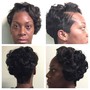 Basic Rollerset (Relaxed Hair)