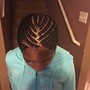 Womens cornrows updo (natural hair)