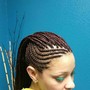 Womens cornrows updo (natural hair)