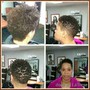 Virgin Relaxer + deep condition & trim