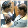 Hair beads added to braids