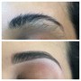 Eyebrow threading including upper lip