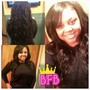 Deep side part Heavy Bang sew-In