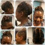 W/Full Service  add on 2 Basic natural French braids