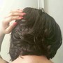 Sleek Ponytail with Bang pincurls