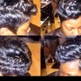 Bantu Knots with hair added for volume