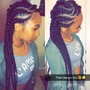 6 feed in braids with wash