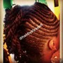 Kid's Mini Double Strand twist  on natural loose hair